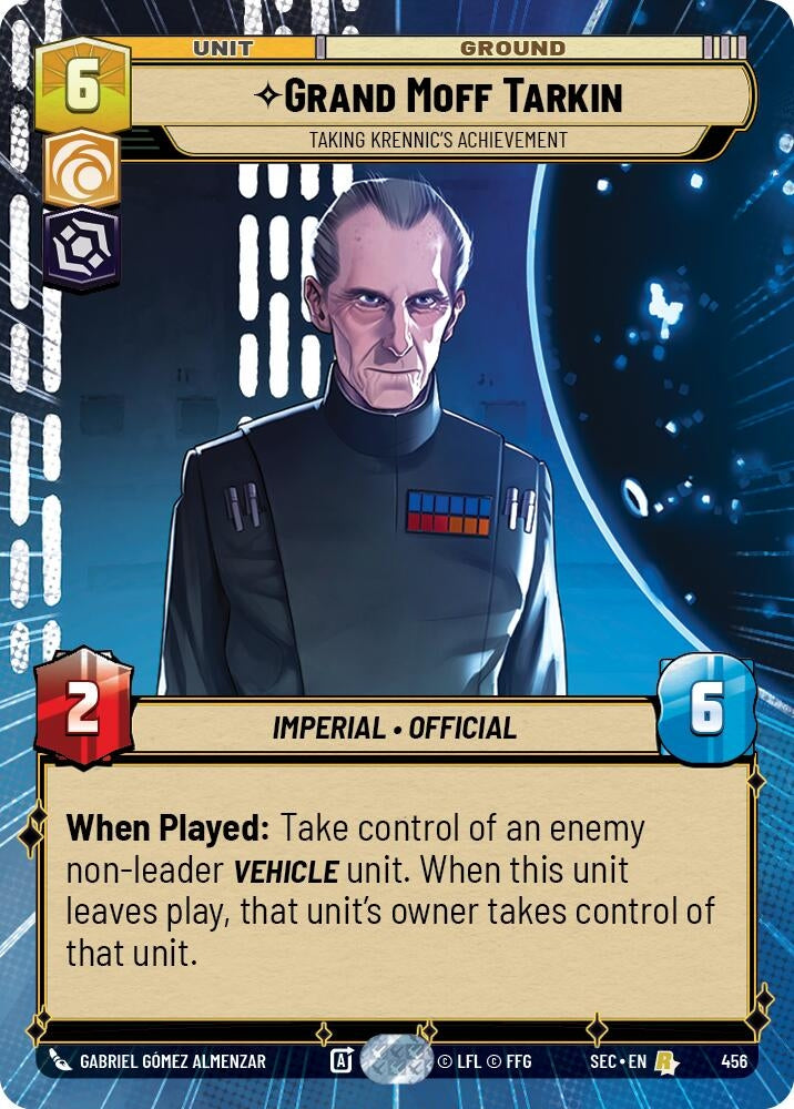 Image for Grand Moff Tarkin - Taking Krennic's Achievement (Hyperspace) (456) [Secrets of Power] - Star Wars: Unlimited