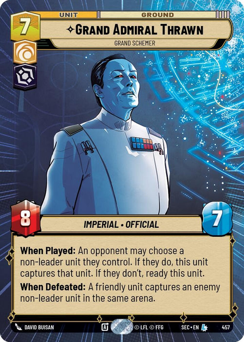 Image for Grand Admiral Thrawn - Grand Schemer (Hyperspace) (457) [Secrets of Power] - Star Wars: Unlimited