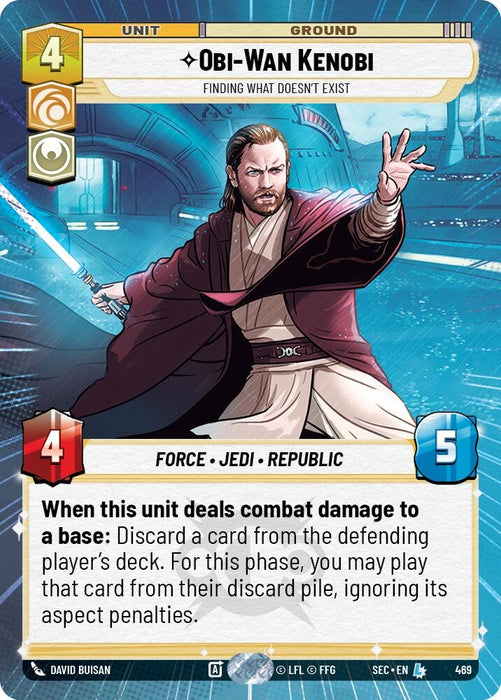 Image for Obi-Wan Kenobi - Finding What Doesn't Exist (Hyperspace) (469) [Secrets of Power] - Star Wars: Unlimited