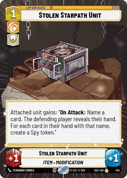 Image for Stolen Starpath Unit (Hyperspace) (474) [Secrets of Power] - Star Wars: Unlimited