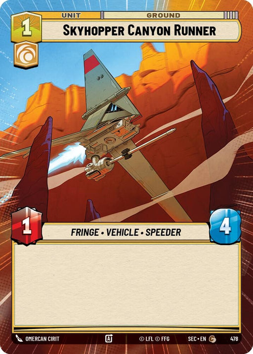 Image for Skyhopper Canyon Runner (Hyperspace) (478) [Secrets of Power] - Star Wars: Unlimited