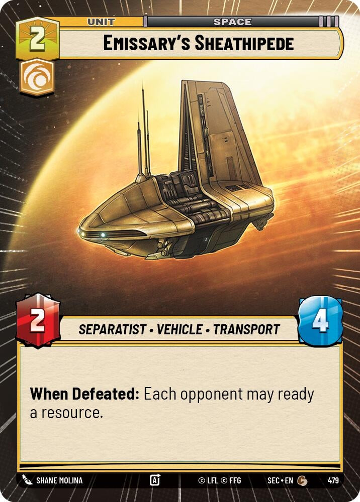 Image for Emissary's Sheathipede (Hyperspace) (479) [Secrets of Power] - Star Wars: Unlimited