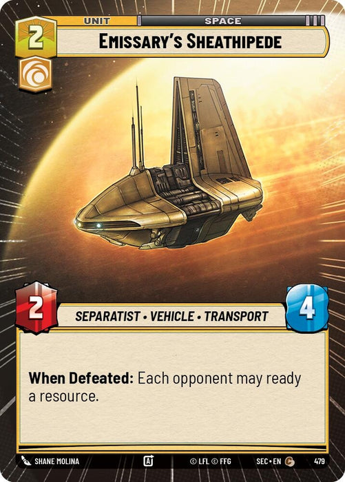 Image for Emissary's Sheathipede (Hyperspace) (479) [Secrets of Power] - Star Wars: Unlimited