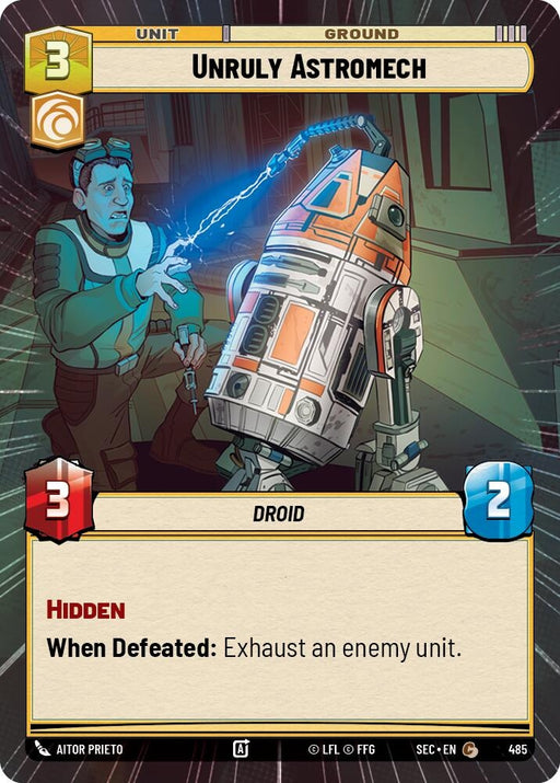 Image for Unruly Astromech (Hyperspace) (485) [Secrets of Power] - Star Wars: Unlimited