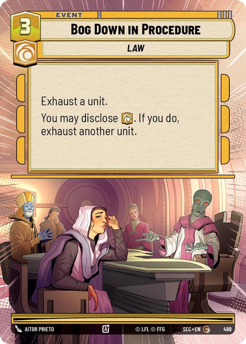 Image for Bog Down in Procedure (Hyperspace) (498) [Secrets of Power] - Star Wars: Unlimited