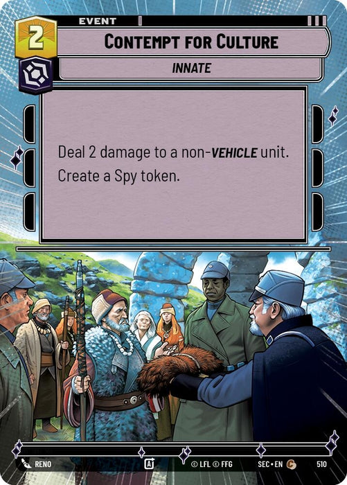 Image for Contempt for Culture (Hyperspace) (510) [Secrets of Power] - Star Wars: Unlimited