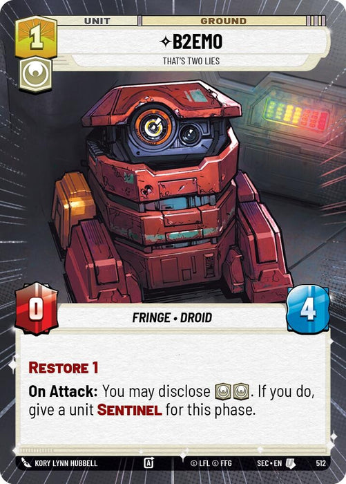 Image for B2EMO - That's Two Lies (Hyperspace) (512) [Secrets of Power] - Star Wars: Unlimited