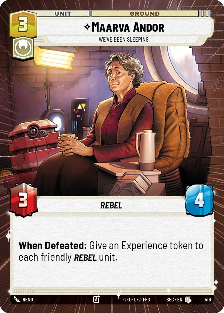 Image for Maarva Andor - We've Been Sleeping (Hyperspace) (516) [Secrets of Power] - Star Wars: Unlimited