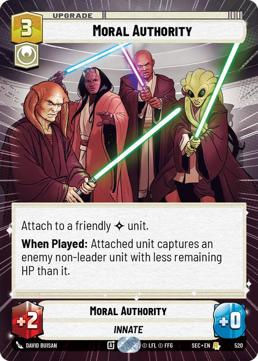 Image for Moral Authority (Hyperspace) (520) [Secrets of Power] - Star Wars: Unlimited