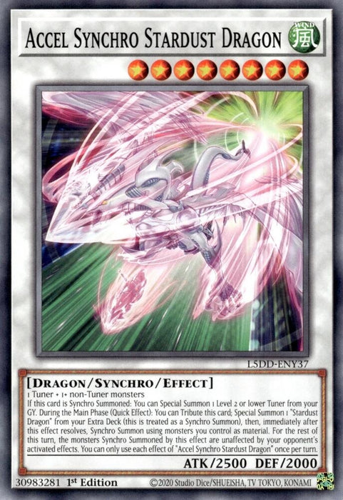 Image for Accel Synchro Stardust Dragon (L5DD-ENY37) [Legendary 5D's Decks] - YuGiOh
