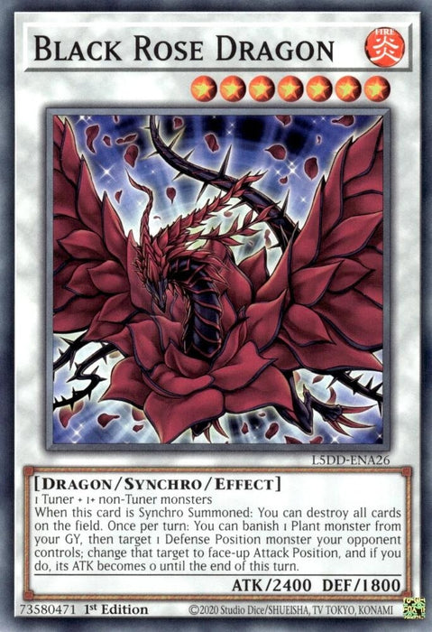 Image for Black Rose Dragon (L5DD-ENA26) [Legendary 5D's Decks] - YuGiOh