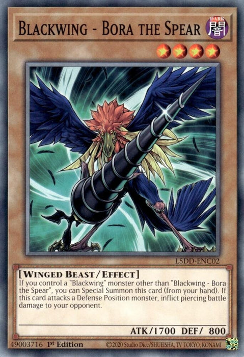 Image for Blackwing - Bora the Spear (L5DD-ENC02) [Legendary 5D's Decks] - YuGiOh