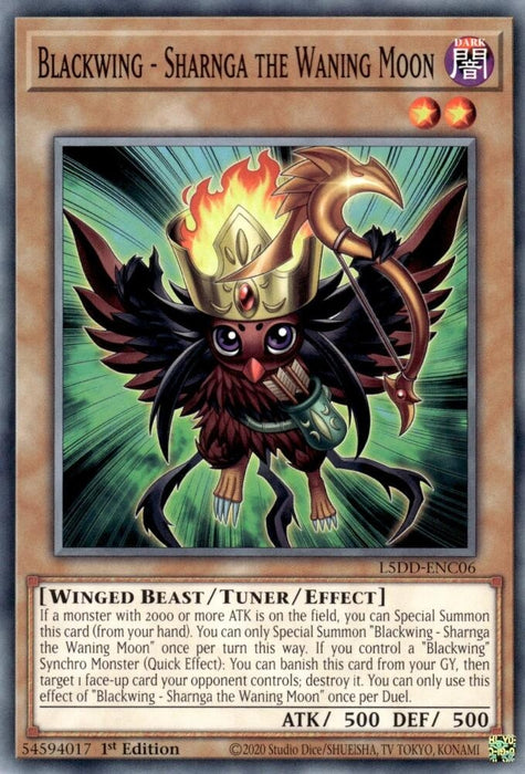 Image for Blackwing - Sharnga the Waning Moon (L5DD-ENC06) [Legendary 5D's Decks] - YuGiOh