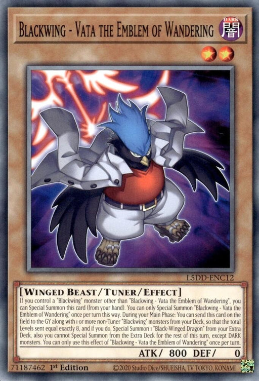 Image for Blackwing - Vata the Emblem of Wandering (L5DD-ENC12) [Legendary 5D's Decks] - YuGiOh