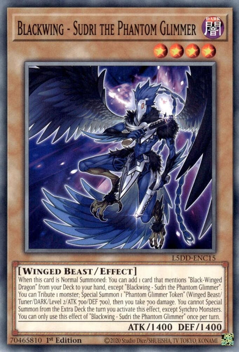 Image for Blackwing - Sudri the Phantom Glimmer (L5DD-ENC15) [Legendary 5D's Decks] - YuGiOh