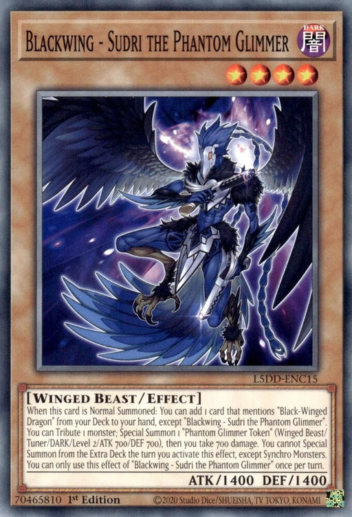 Image for Blackwing - Sudri the Phantom Glimmer (L5DD-ENC15) [Legendary 5D's Decks] - YuGiOh