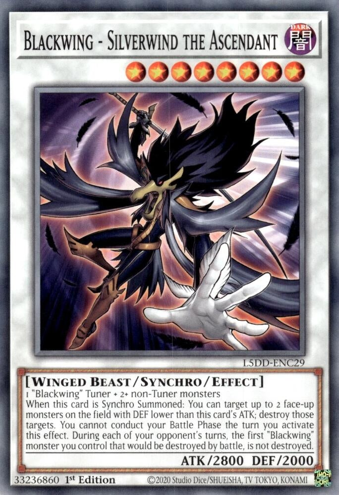 Image for Blackwing - Silverwind the Ascendant (L5DD-ENC29) [Legendary 5D's Decks] - YuGiOh