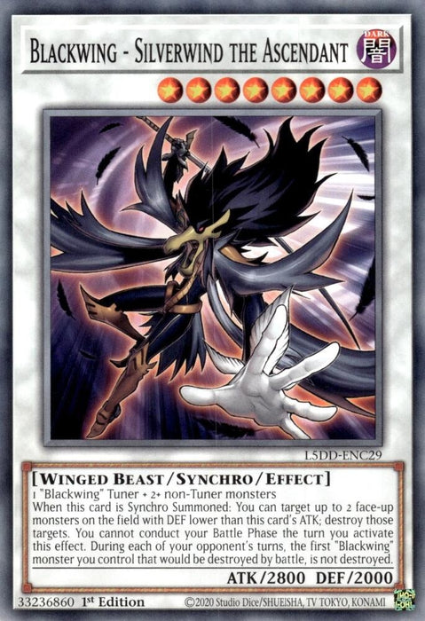 Image for Blackwing - Silverwind the Ascendant (L5DD-ENC29) [Legendary 5D's Decks] - YuGiOh