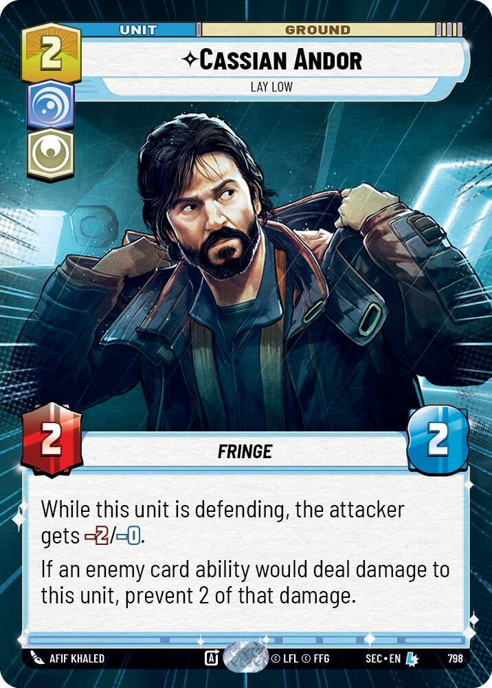 Image for Cassian Andor - Lay Low (Hyperspace Foil) (798) [Secrets of Power] - Star Wars: Unlimited