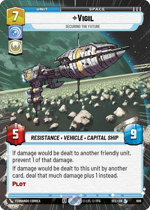 Image for Vigil - Securing the Future (Hyperspace Foil) (806) [Secrets of Power] - Star Wars: Unlimited