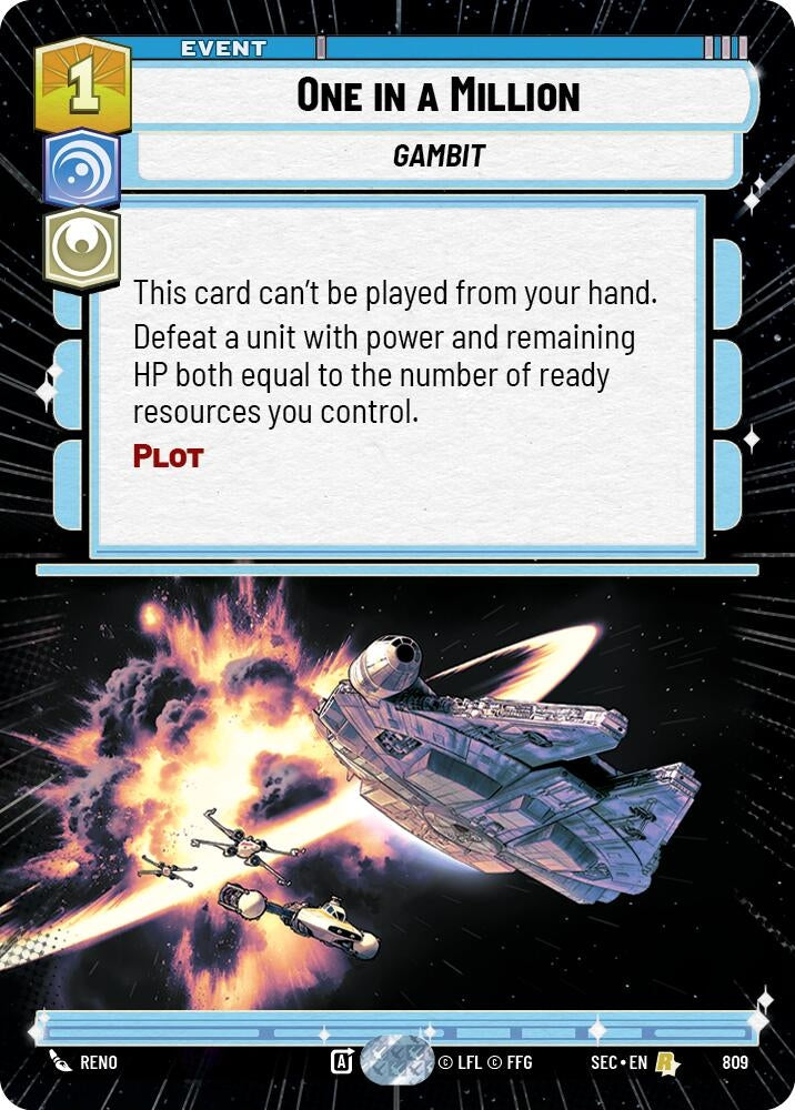 Image for One in a Million (Hyperspace Foil) (809) [Secrets of Power] - Star Wars: Unlimited