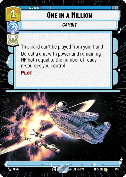 Image for One in a Million (Hyperspace Foil) (809) [Secrets of Power] - Star Wars: Unlimited