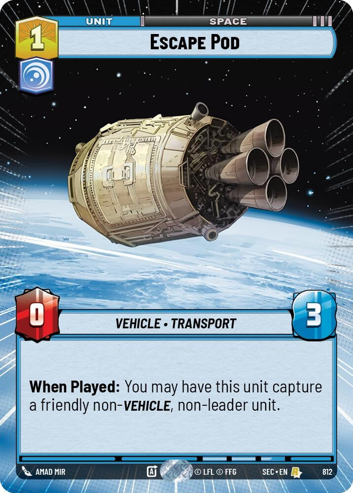Image for Escape Pod (Hyperspace Foil) (812) [Secrets of Power] - Star Wars: Unlimited
