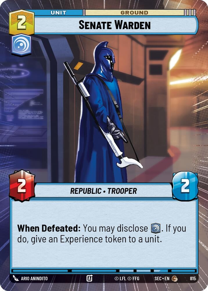 Image for Senate Warden (Hyperspace Foil) (815) [Secrets of Power] - Star Wars: Unlimited