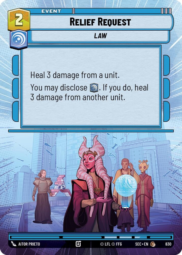 Image for Relief Request (Hyperspace Foil) (830) [Secrets of Power] - Star Wars: Unlimited