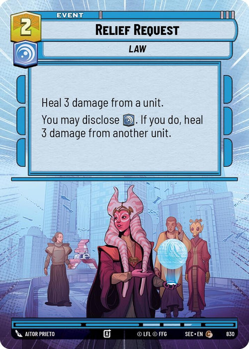 Image for Relief Request (Hyperspace Foil) (830) [Secrets of Power] - Star Wars: Unlimited