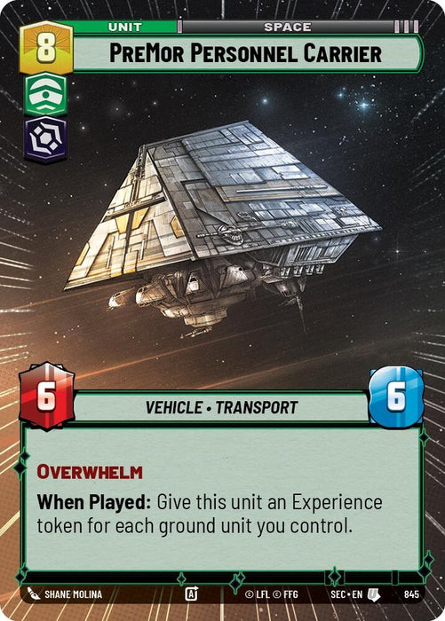 Image for PreMor Personnel Carrier (Hyperspace Foil) (845) [Secrets of Power] - Star Wars: Unlimited