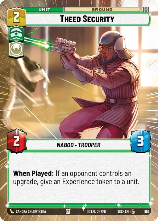 Image for Theed Security (Hyperspace Foil) (851) [Secrets of Power] - Star Wars: Unlimited