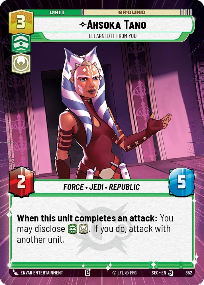 Image for Ahsoka Tano - I Learned It from You (Hyperspace Foil) (852) [Secrets of Power] - Star Wars: Unlimited