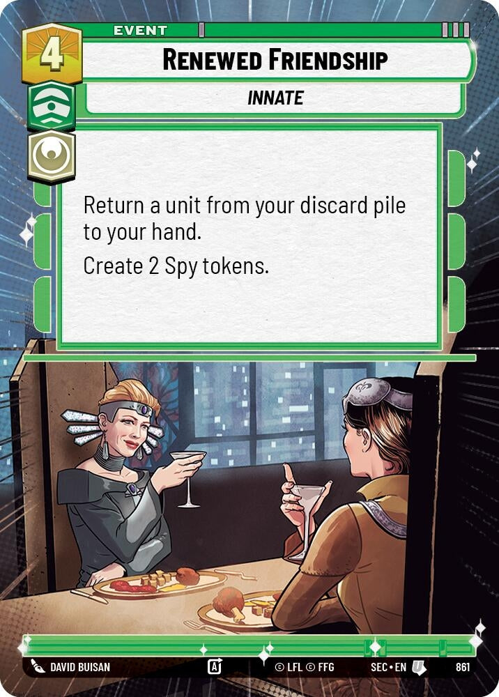 Image for Renewed Friendship (Hyperspace Foil) (861) [Secrets of Power] - Star Wars: Unlimited