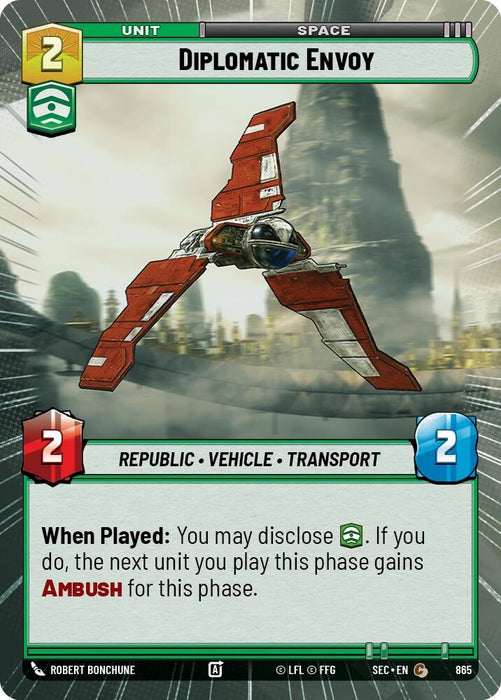 Image for Diplomatic Envoy (Hyperspace Foil) (865) [Secrets of Power] - Star Wars: Unlimited