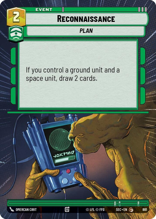 Image for Reconnaissance (Hyperspace Foil) (881) [Secrets of Power] - Star Wars: Unlimited
