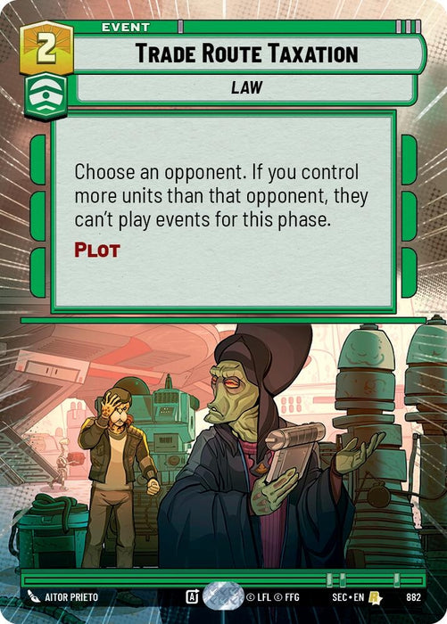 Image for Trade Route Taxation (Hyperspace Foil) (882) [Secrets of Power] - Star Wars: Unlimited