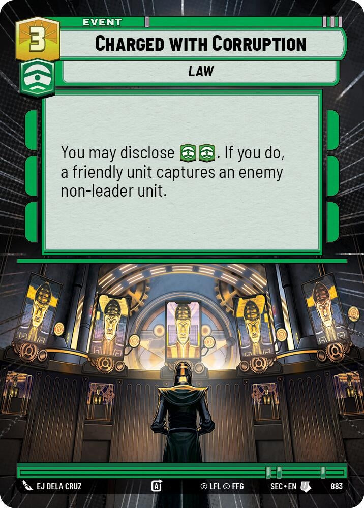 Image for Charged with Corruption (Hyperspace Foil) (883) [Secrets of Power] - Star Wars: Unlimited
