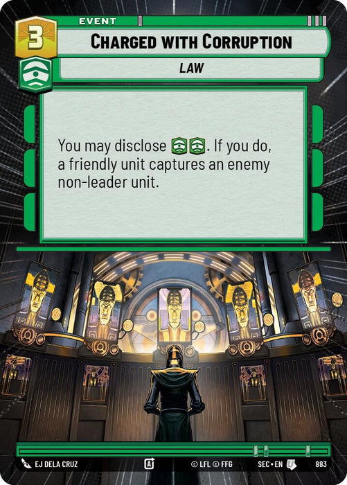 Image for Charged with Corruption (Hyperspace Foil) (883) [Secrets of Power] - Star Wars: Unlimited