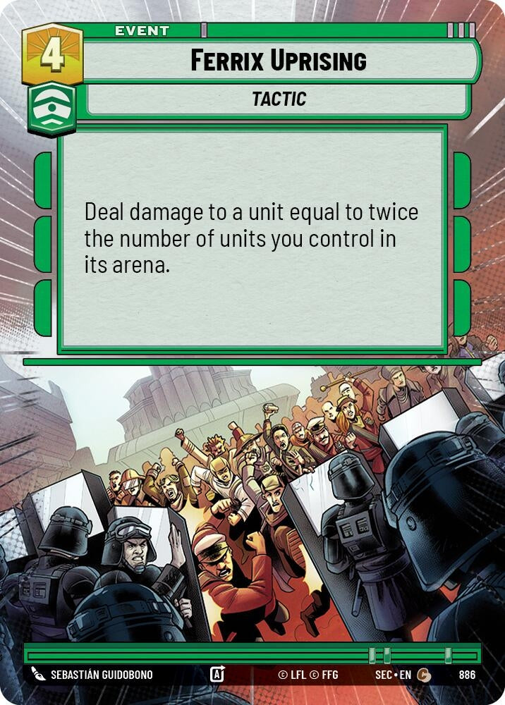 Image for Ferrix Uprising (Hyperspace Foil) (886) [Secrets of Power] - Star Wars: Unlimited