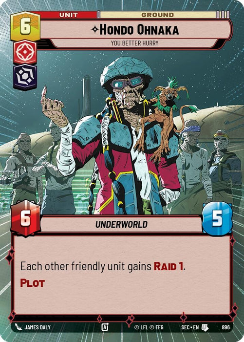 Image for Hondo Ohnaka - You Better Hurry (Hyperspace Foil) (896) [Secrets of Power] - Star Wars: Unlimited