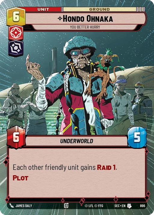 Image for Hondo Ohnaka - You Better Hurry (Hyperspace Foil) (896) [Secrets of Power] - Star Wars: Unlimited