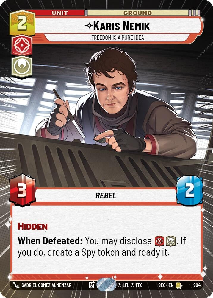 Image for Karis Nemik - Freedom is a Pure Idea (Hyperspace Foil) (904) [Secrets of Power] - Star Wars: Unlimited
