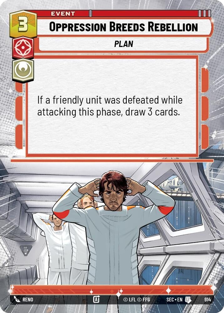 Image for Oppression Breeds Rebellion (Hyperspace Foil) (914) [Secrets of Power] - Star Wars: Unlimited