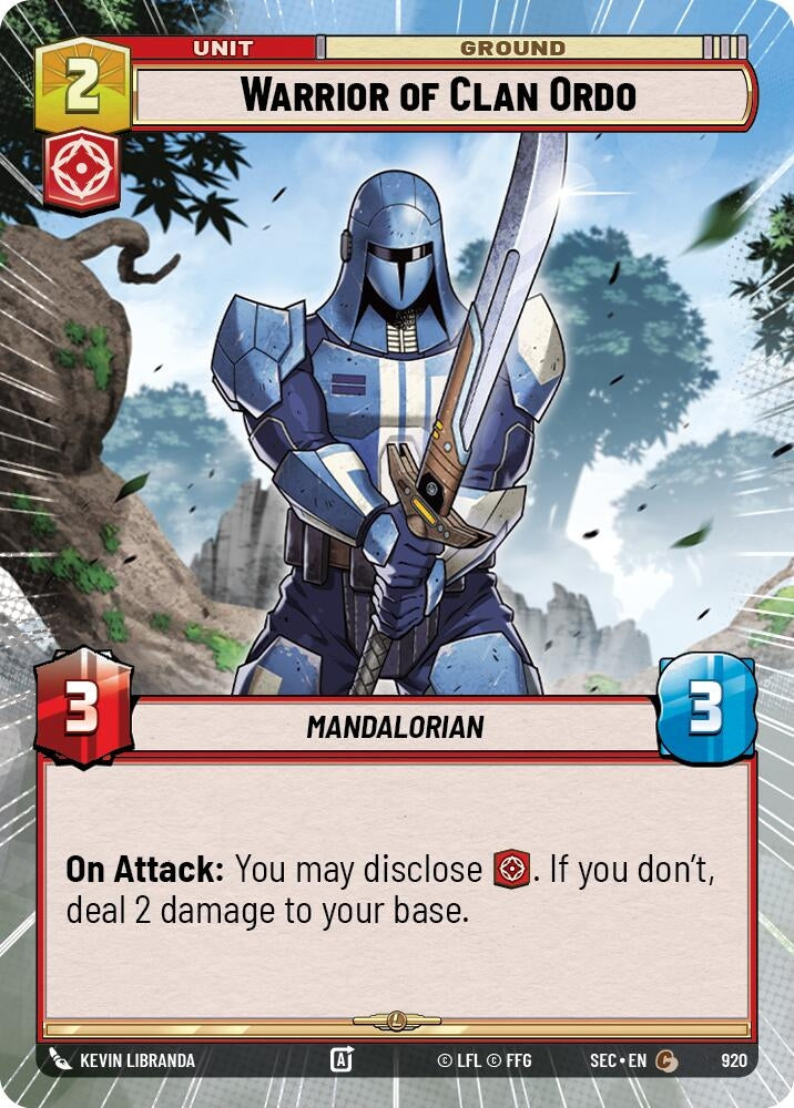 Image for Warrior of Clan Ordo (Hyperspace Foil) (920) [Secrets of Power] - Star Wars: Unlimited