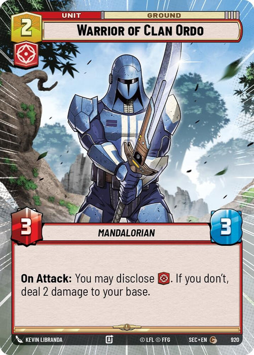 Image for Warrior of Clan Ordo (Hyperspace Foil) (920) [Secrets of Power] - Star Wars: Unlimited