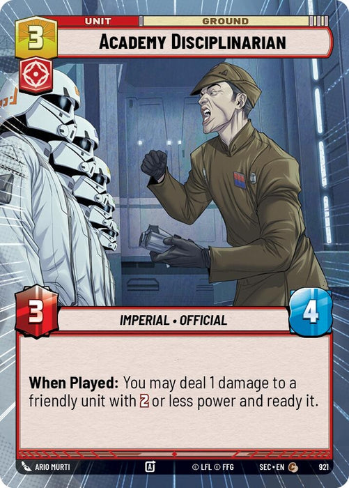 Image for Academy Disciplinarian (Hyperspace Foil) (921) [Secrets of Power] - Star Wars: Unlimited