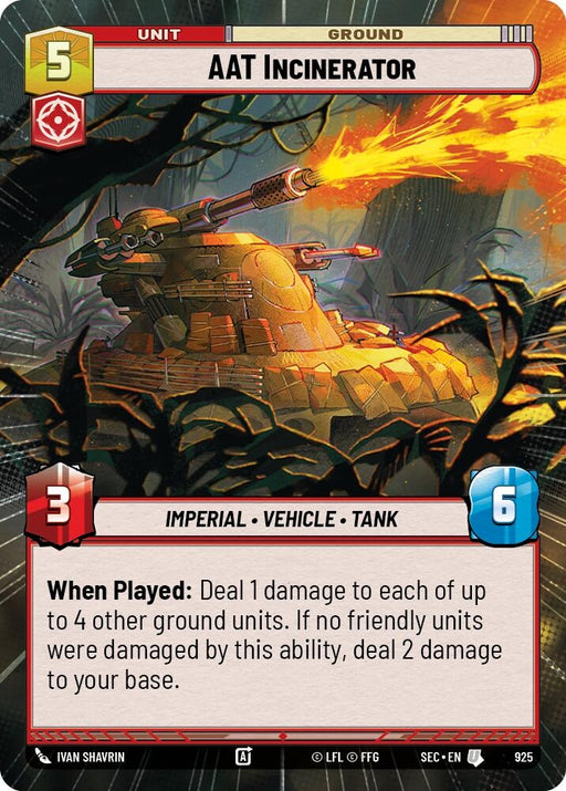 Image for AAT Incinerator (Hyperspace Foil) (925) [Secrets of Power] - Star Wars: Unlimited