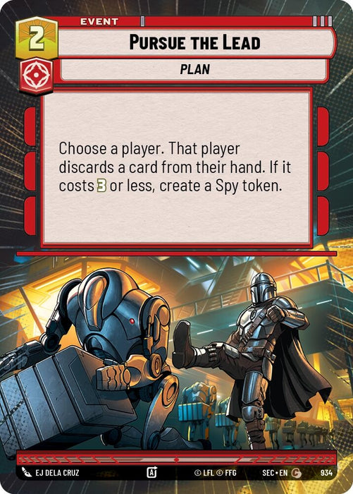 Image for Pursue the Lead (Hyperspace Foil) (934) [Secrets of Power] - Star Wars: Unlimited