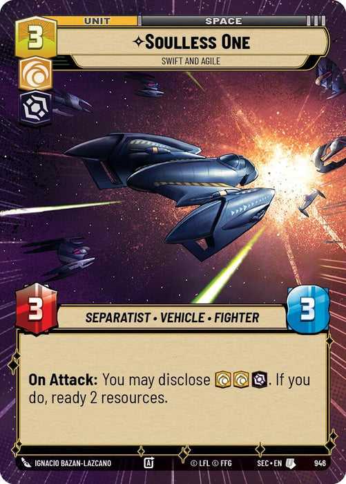 Image for Soulless One - Swift and Agile (Hyperspace Foil) (946) [Secrets of Power] - Star Wars: Unlimited